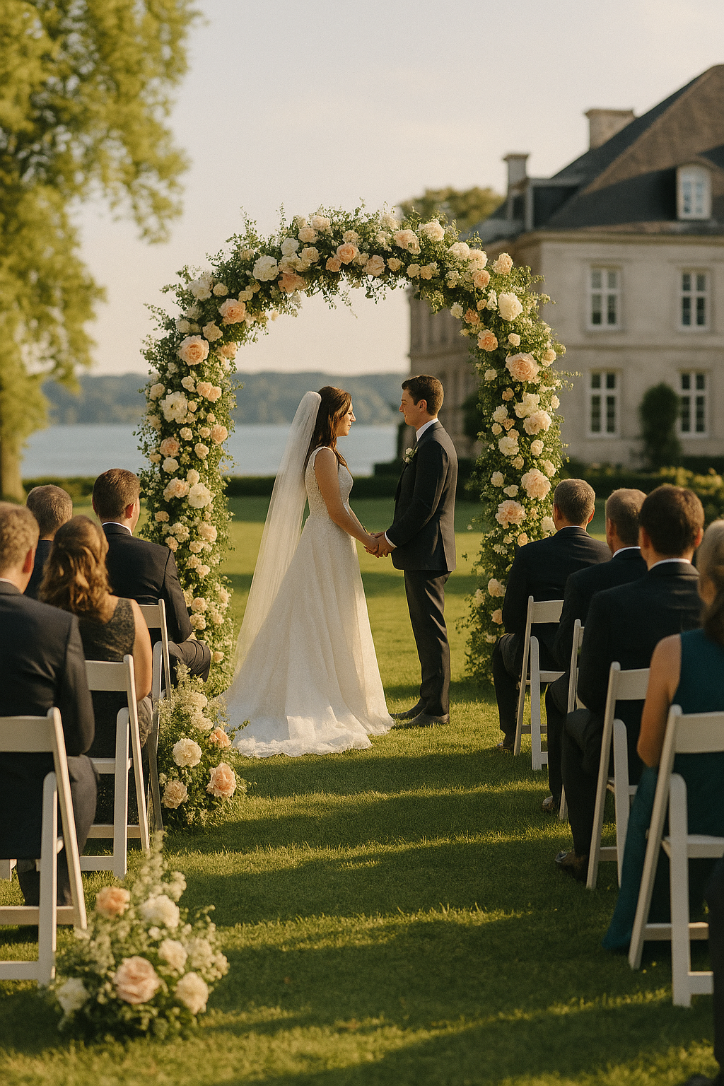 Brautpaar mit Hochzeitsplan